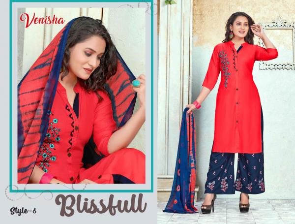 Venisha Natural-Rayon-Kurti-With-Bottom-And-Dupatta